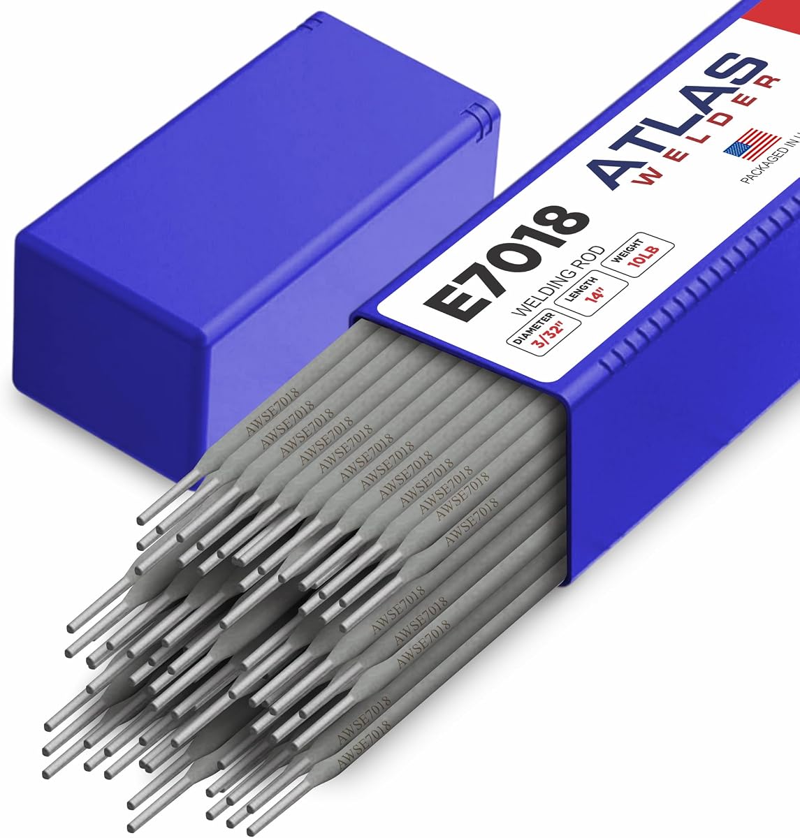 ATLASWELDER E7018 3/32'' 10LB Welding Rods Low Hydrogen Carbon Steel Stick Electrodes