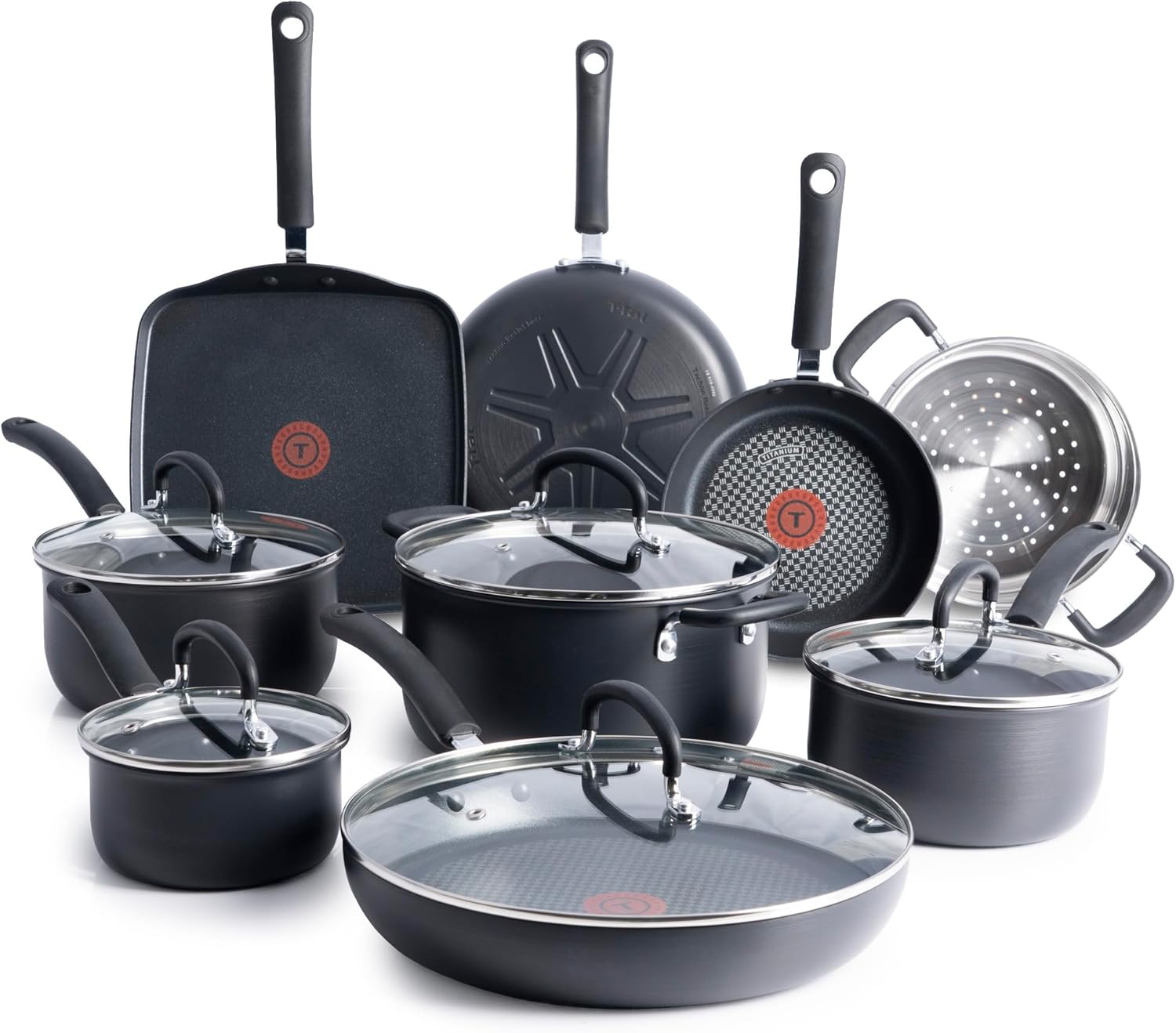 T-fal Ultimate Hard Anodized Nonstick Cookware Set 14 Piece