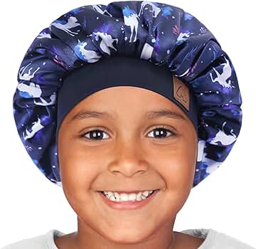 Buy Hat Hut Satin Bonnet Silk Bonnet Hair Cover Sleep Cap For Curly Hair Women Adjustable Silk Lined Slouchy Beanie Hat With Ears, Black Cat Kids, One Size At