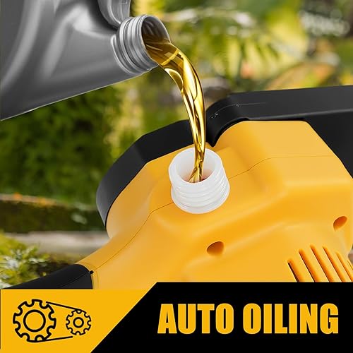 Miniatura 6 de Motosierra inalámbrica para batería Dewalt de 20 V, mini motosierra sin escobillas con bloqueo de seguridad, sierra de cadena de 8 pulgadas para