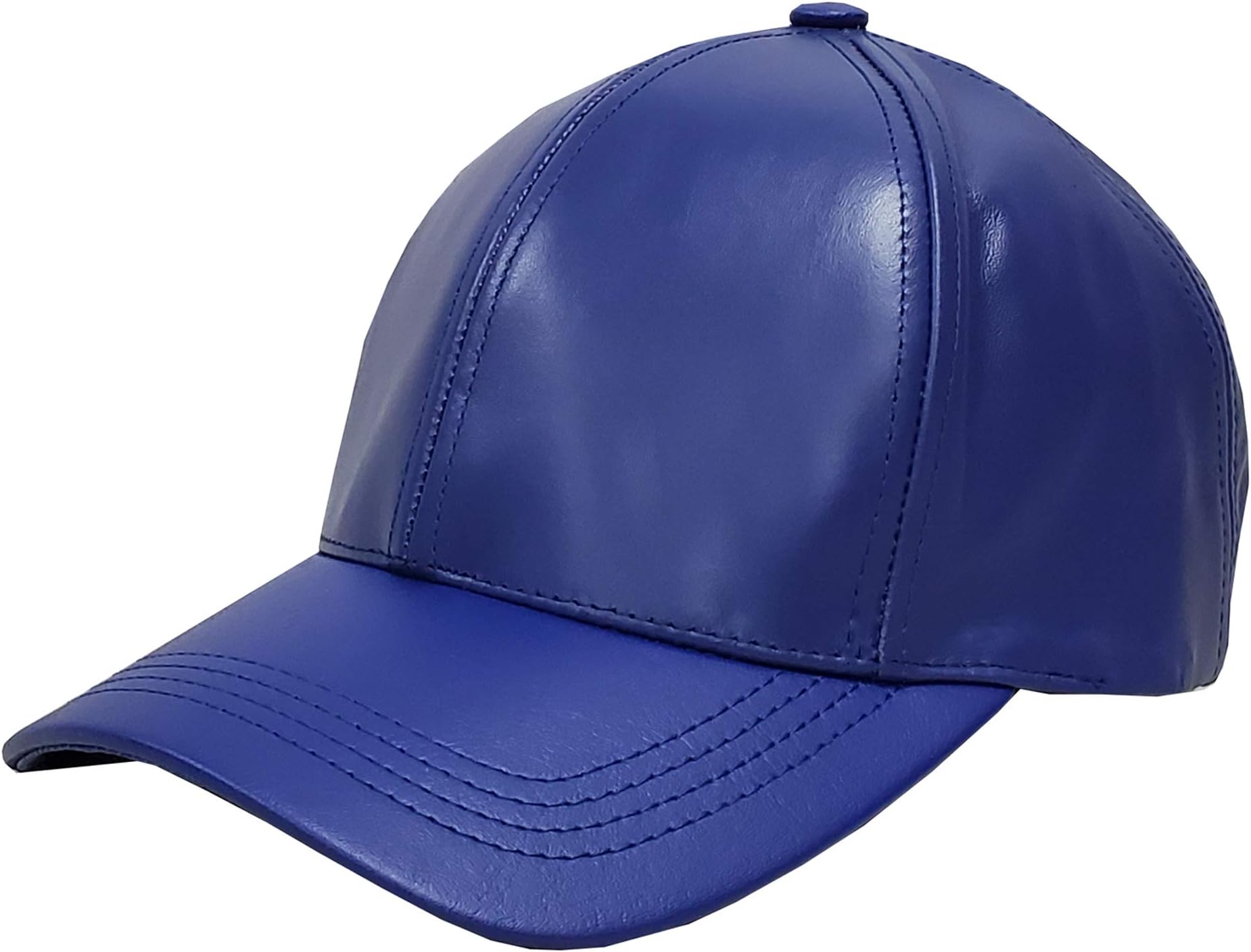 Genuine Cowhide Leather Adjustable Baseball Cap Made in USA