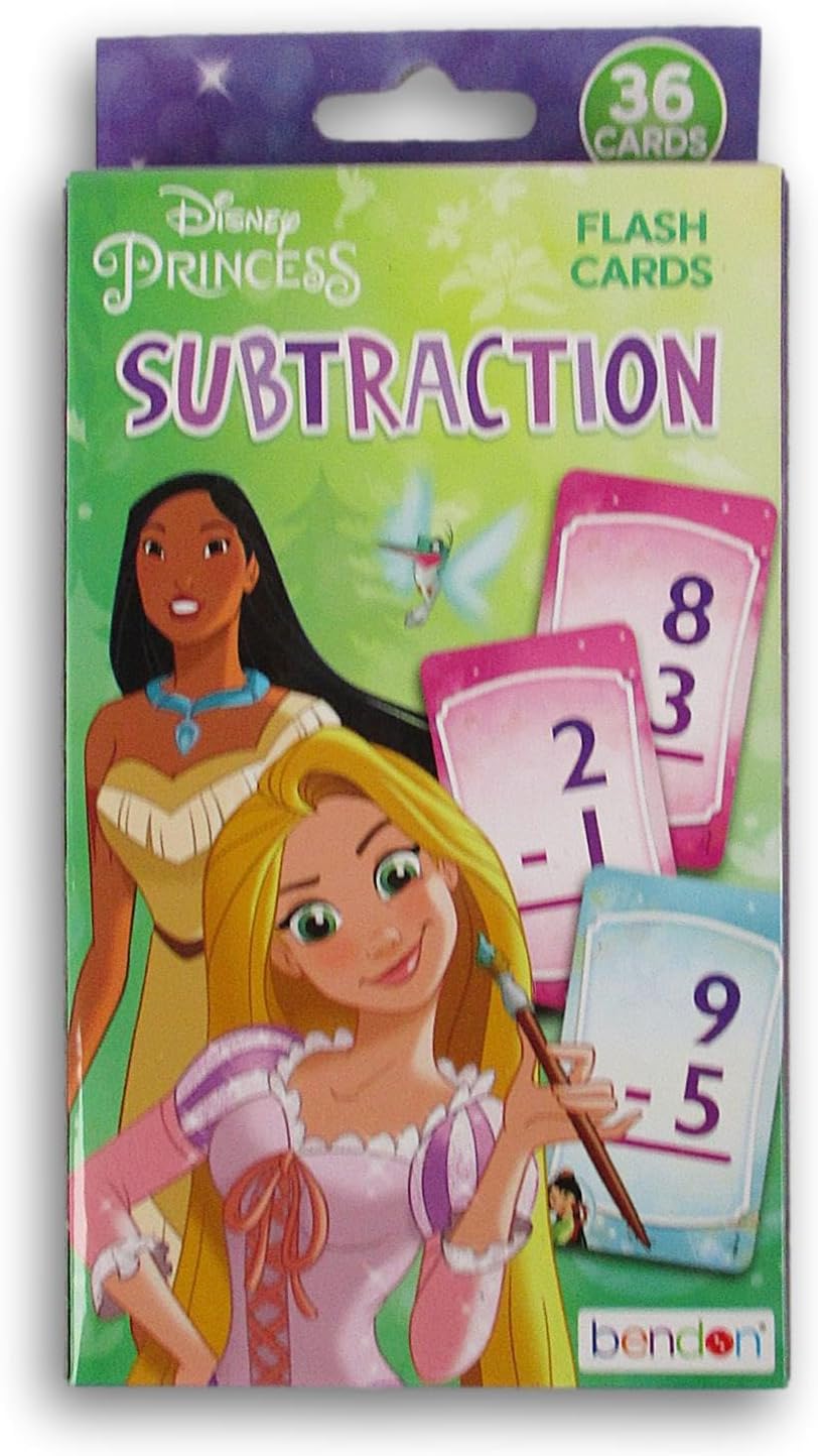 Early Math Princess Flash Cards - Subtraction - 36 Count