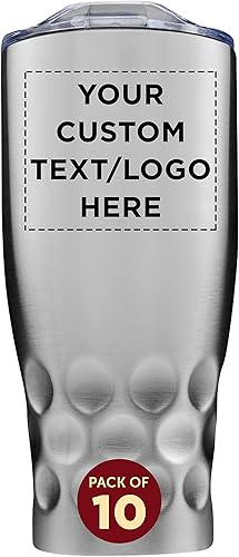 Molokini - Vasos de acero inoxidable personalizados de 27 onzas, juego de 10 unidades, doble pared, perfectos para café, refrescos, otras bebidas