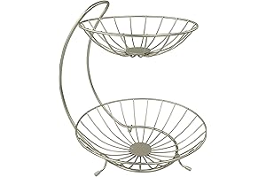Spectrum Diversified Store Yumi Arched Server | Stacked, 2-Tier Basket Steel Fruit...