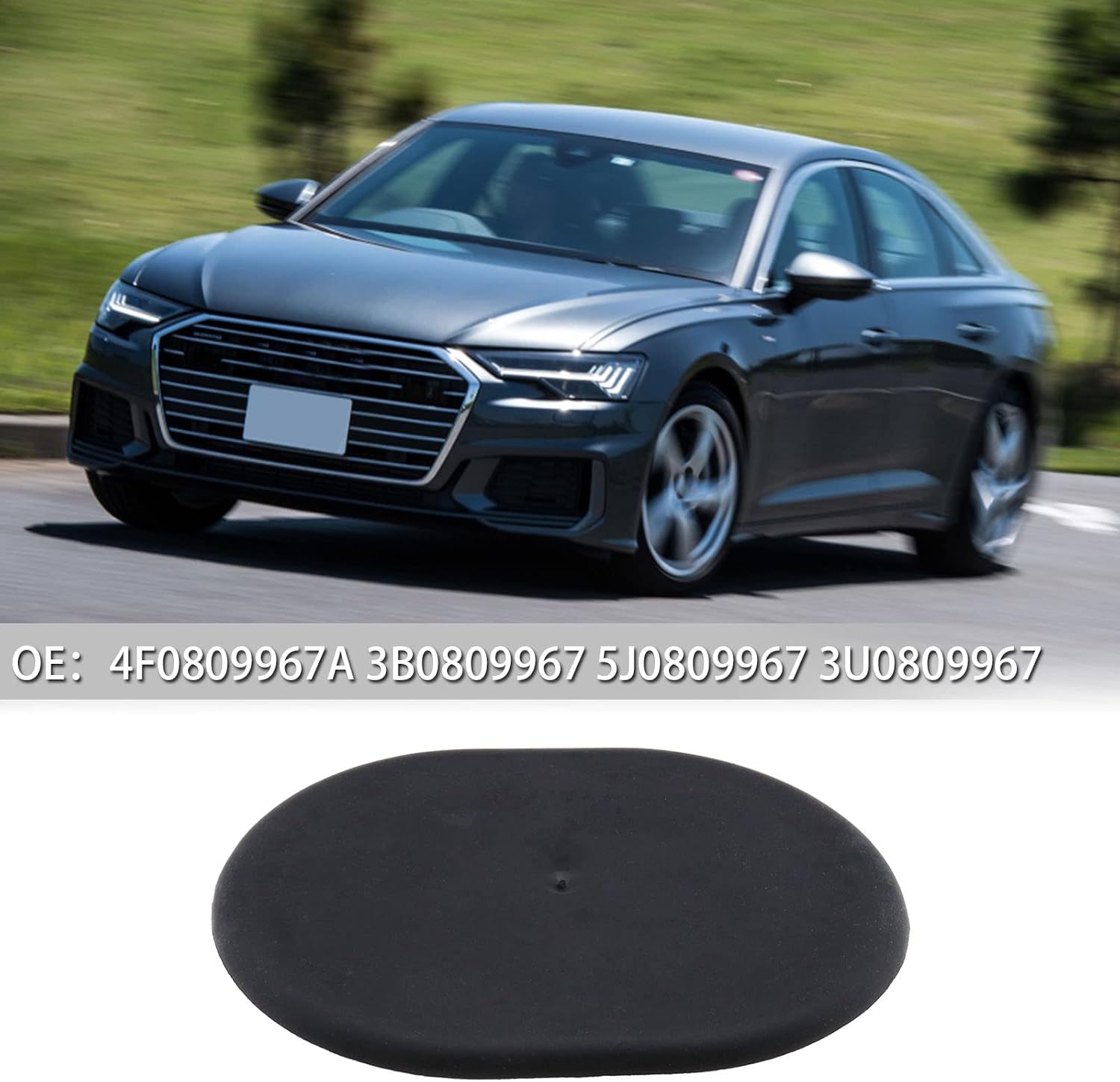 Front Wheel Arch Trim Cover Fender Liner Splash Guard Lid Rubber Front Wheel Fender Liner Cap Compatible with Audi A6 C6 2005-2011 4F0809967A 3B0809967 5J0809967