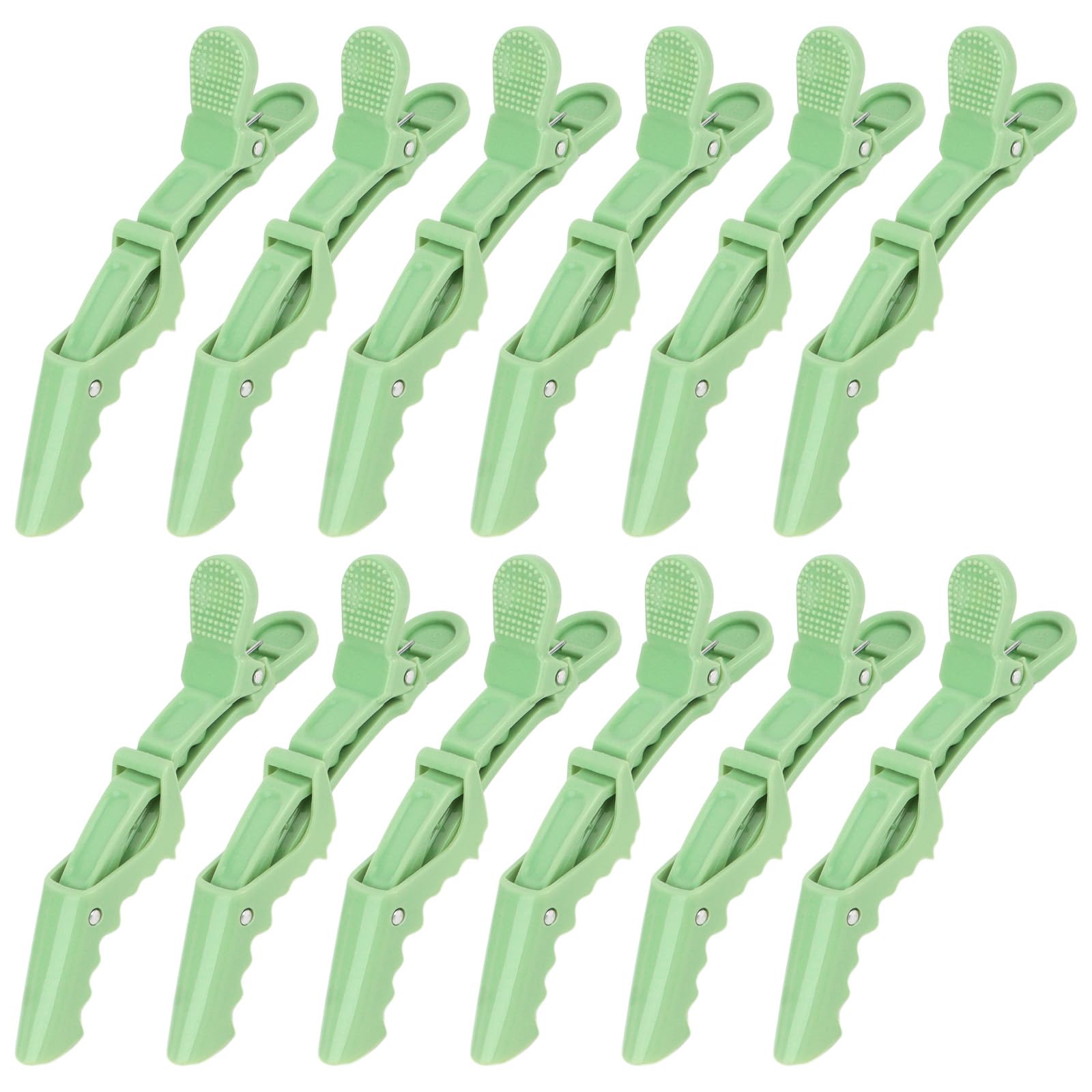 ACO-UINT Hair Clips, 12Pcs Green Alligator Clips for Styling Sectioning, Hair Accessories for Women