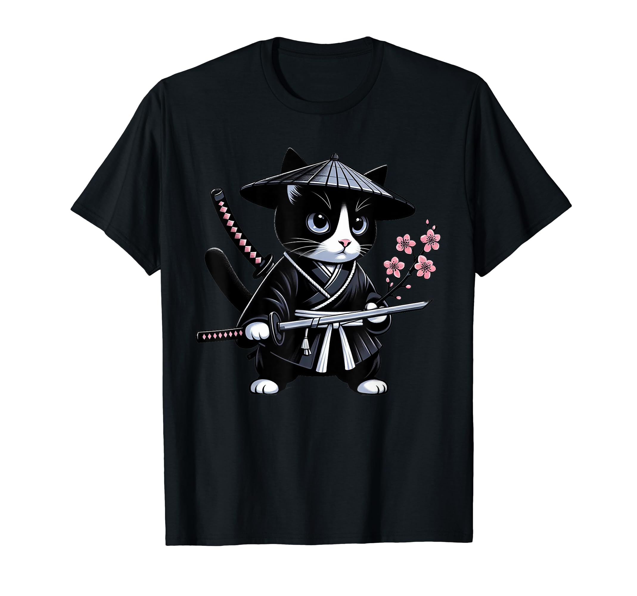 Japanese Samurai Cat Tattoo OutfitJapanese Samurai Cat Tattoo Kawaii Ninja Cat T-Shirt