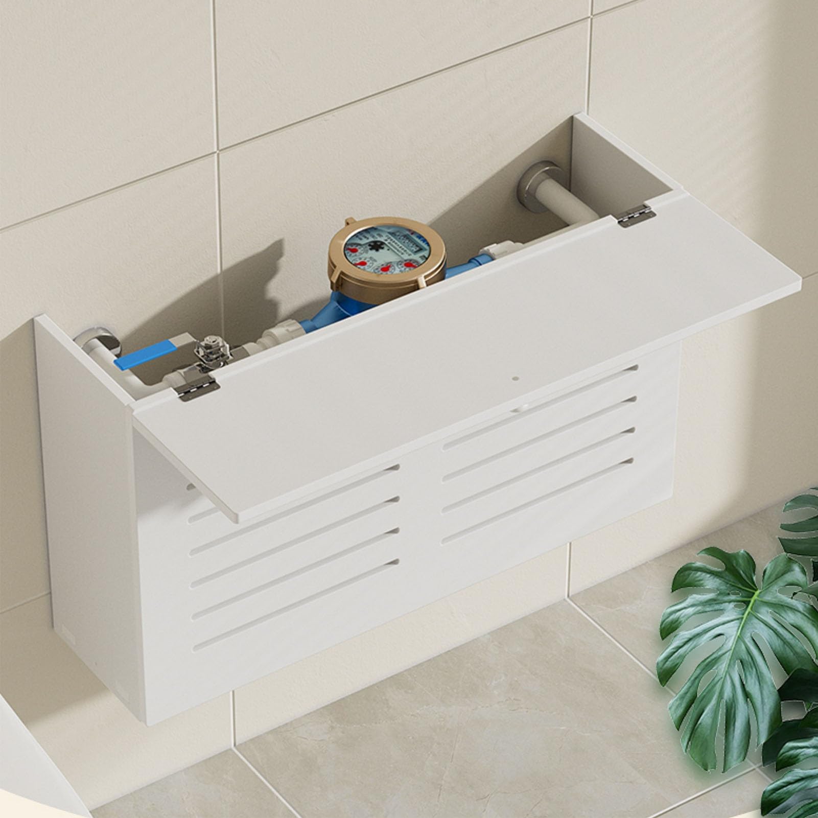 Estante cubre radiador de salón moderno y mueble decorativo para calefacción