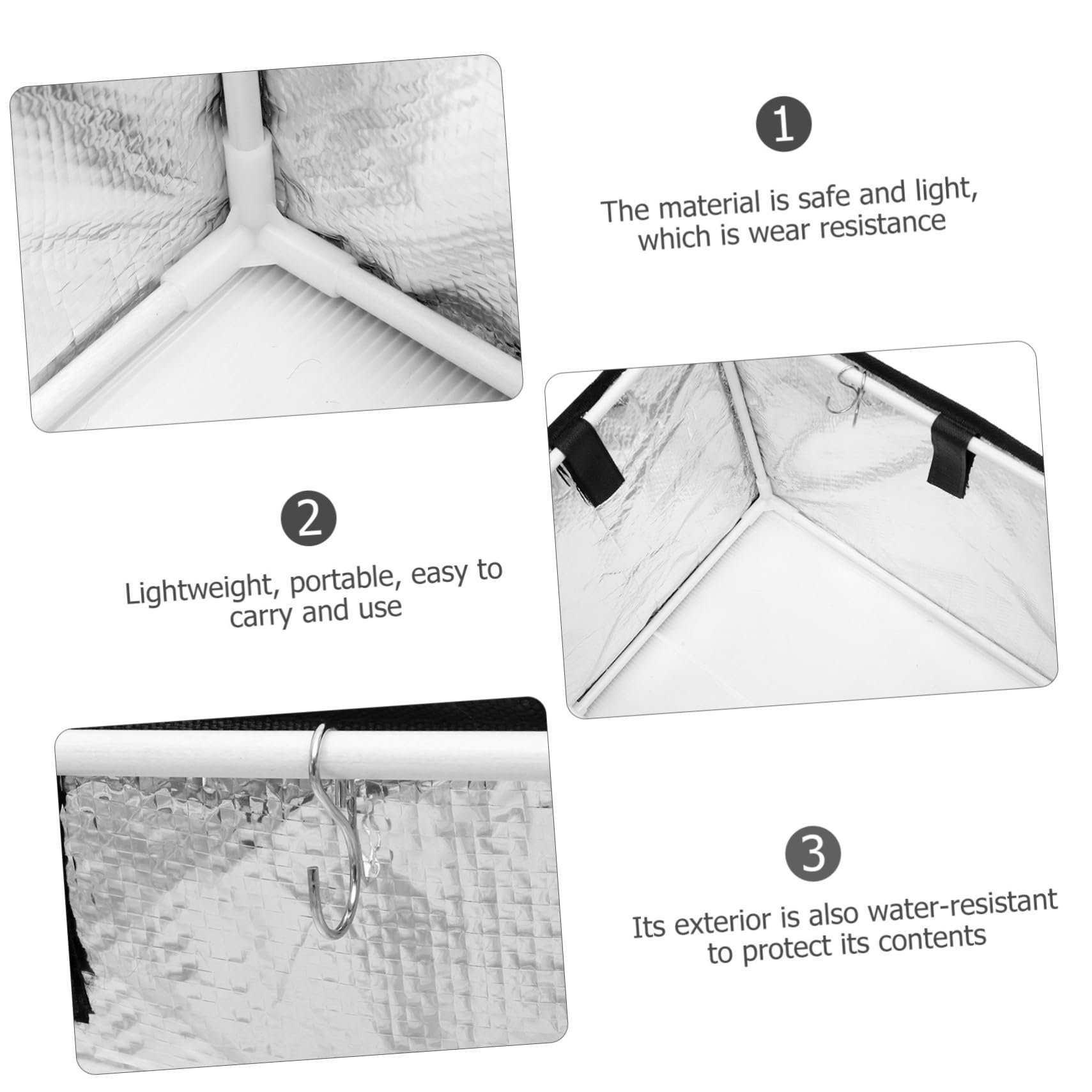 LABRIMP Caja Isotérmica para Comida para Llevar 32l, Portátil y Resistente al Agua, Nylon Negro para Reparto en Interior y Exterior