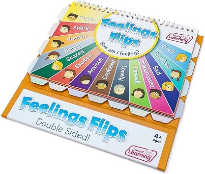 Junior Learning FLIP Chart Feelings 0.6 H x 9.6 L x 9.4 W