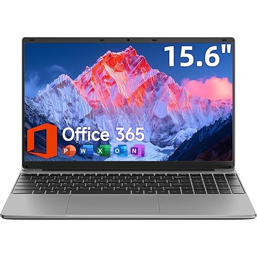 15.6 Inch Laptop with Office 365, 4GB RAM, 128GB Storage Expandable 1TB, 5205U Processor, HD Display, Windows 11 Laptops Computer, Wi-Fi 5, BT4.2, Numpad, Type-C, for Business and Students.