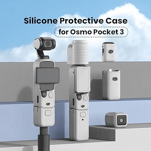 Miniatura 2 de Funda protectora de silicona para DJI Osmo Pocket 3 Funda de silicona Funda protectora Gimbal de mano Accesorios de cámara de acción (gris)