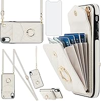 Vista 9 de Asuwish Funda de teléfono para iPhone XR 6.1 con protector de pantalla de vidrio templado y anillo RFID bloqueo tarjetero TPU Cell iPhoneXR