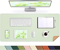 Vista 12 de Protector de escritorio de cuero, tapete de escritorio grande con corcho natural y cuero PU, alfombrilla para mouse, alfombrilla de escritorio