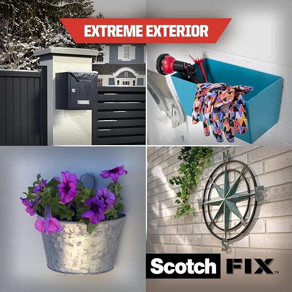 Scotch-Fix Ruban Adhésif Double Face de fixation Extrême pour Extérieur, 19 mm x 1,5 m - Pour un Usage Extérieur extrême, avec la Technologie avancée 3M, Noir - 2