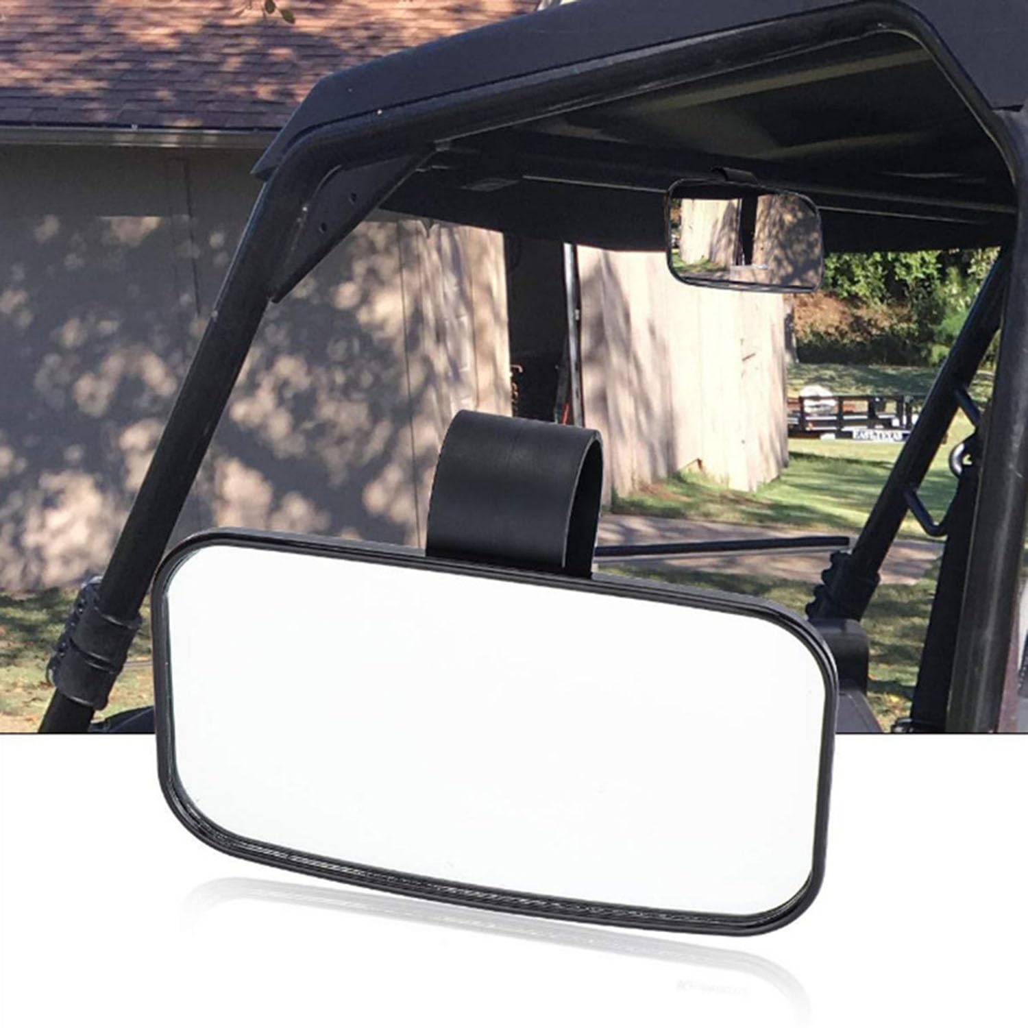 YAZVNTO UTV ATV Rear View Mirror for Polaris RZR RS1 2018–2022 1.5 1.75 2 Inch Roll Cage Clamp Off Road Side Mirror Adjustable Wide View Anti Vibration