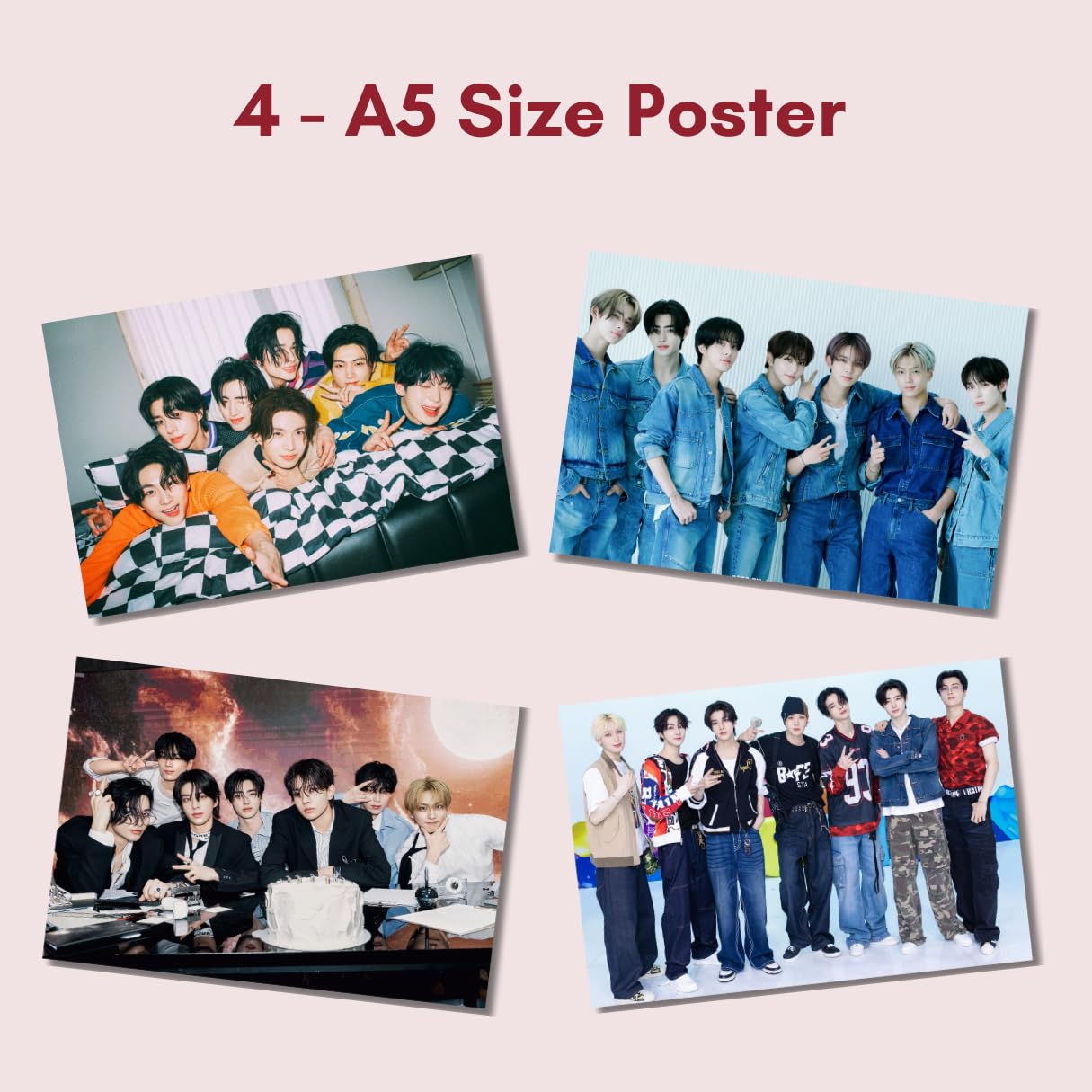 Enhypen Poster Combo Pack of 4 Poster, 10 Photocards, 10 Polaroids