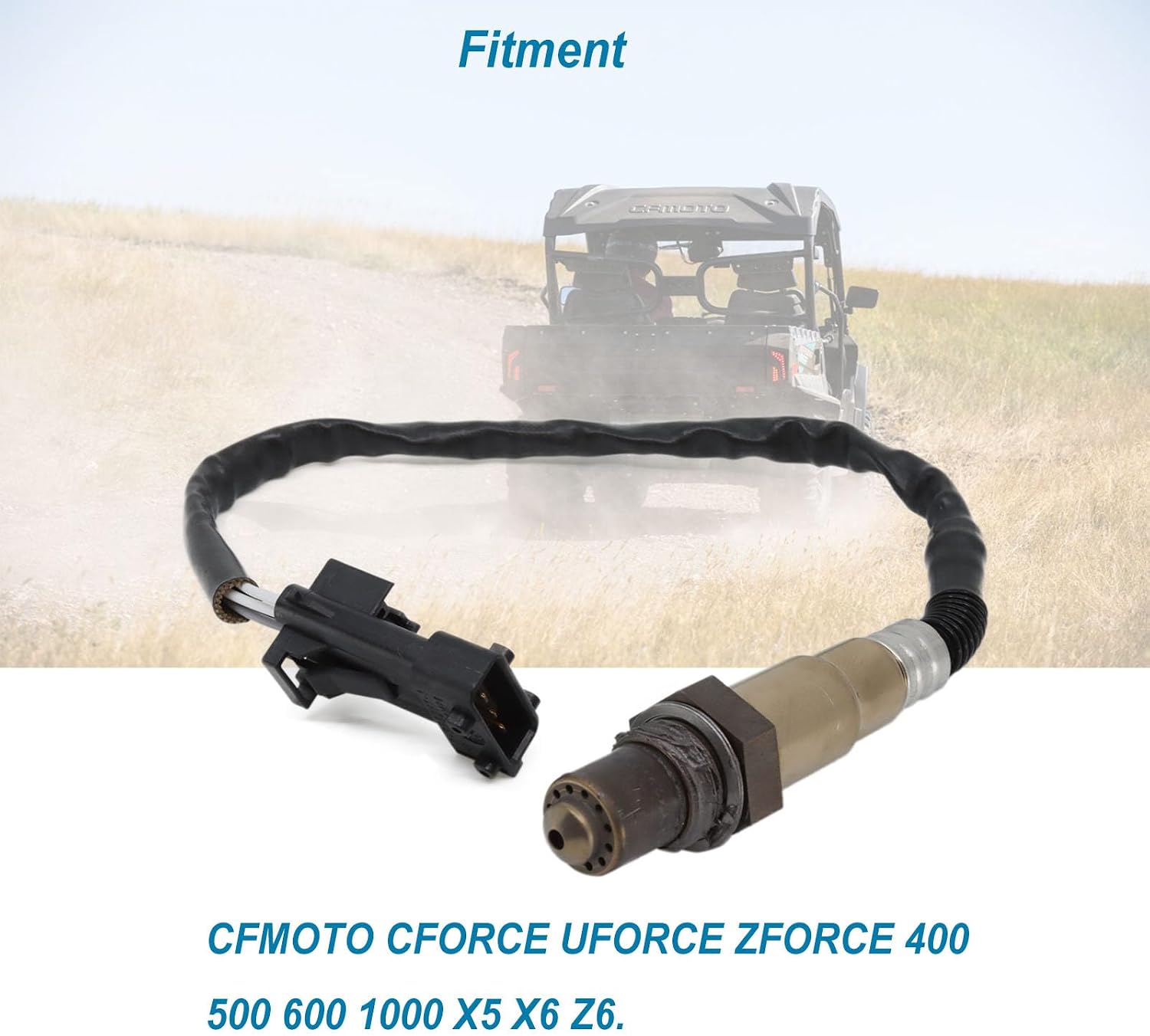 QYMOTO 018B-176000 Oxygen Sensor O2 Sensor Compatible with CFMOTO CFORCE UFORCE ZFORCE 400 500 600 1000 X5 X6 Z6