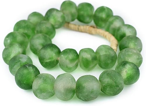 Miniatura 3 de Cuentas de vidrio reciclado súper jumbo, colgantes de pared con cuentas, cuentas de vidrio de mar africano extra grandes de 1.260-1.378 in, The Bead