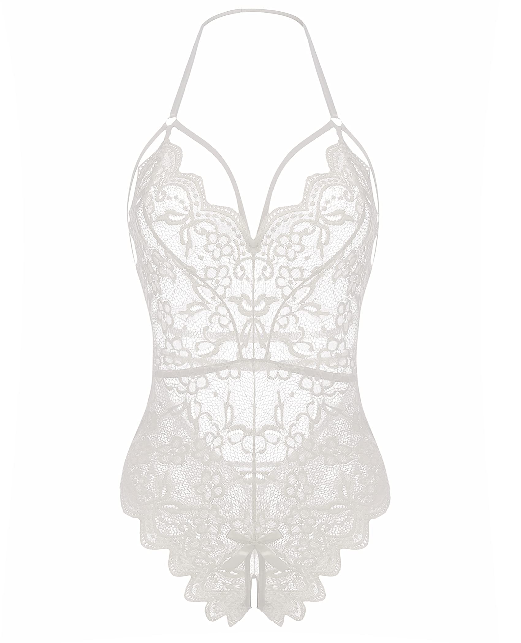 AbaboonWomen Lingerie Bodysuit Lace Teddy Sleepwear One Piece Lingerie Babydoll Strappy Chemise V Neck Nightwear