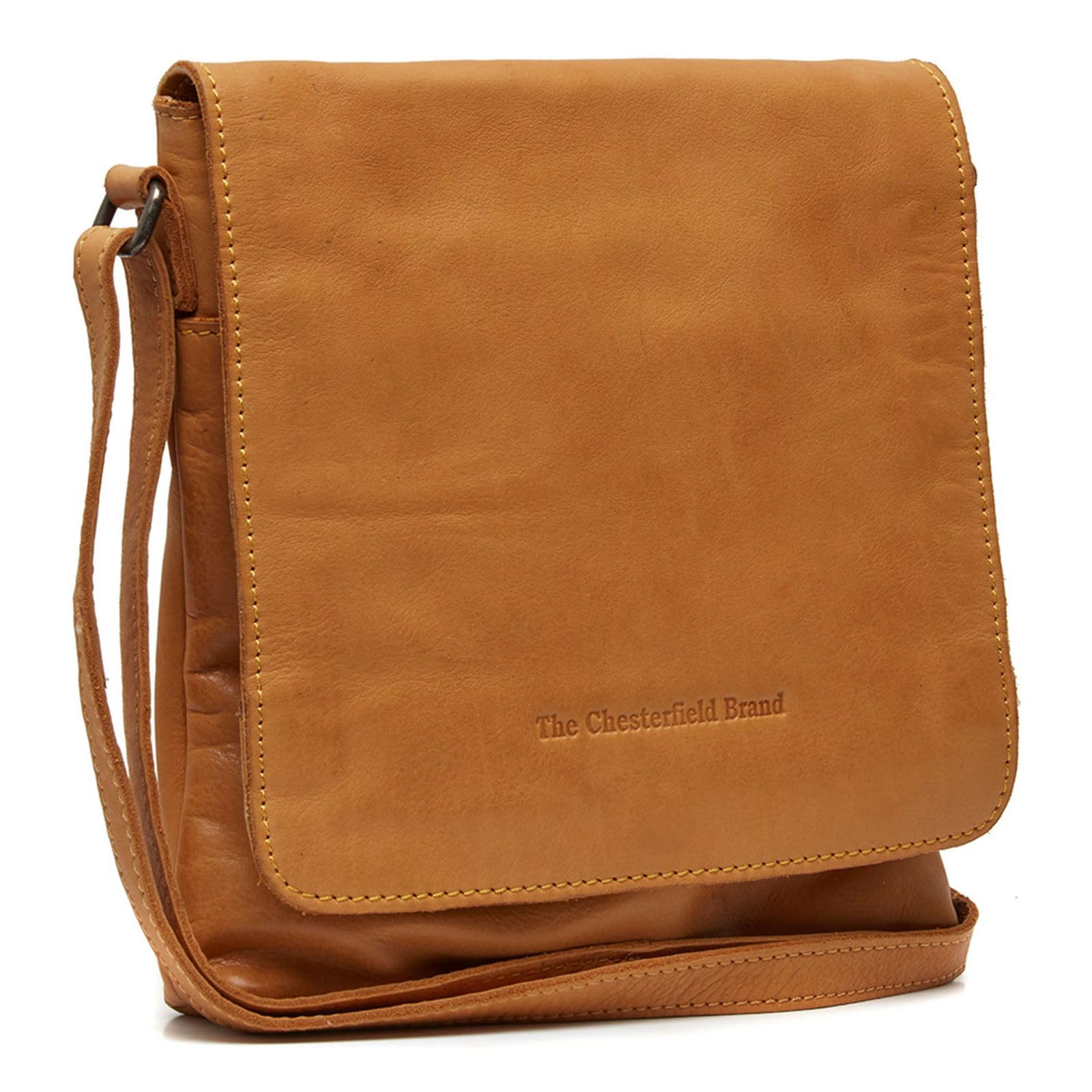 Bolso de hombro de cuero legítimo Duncan Flapoverbag marrón claro y cómodo de llevar 5