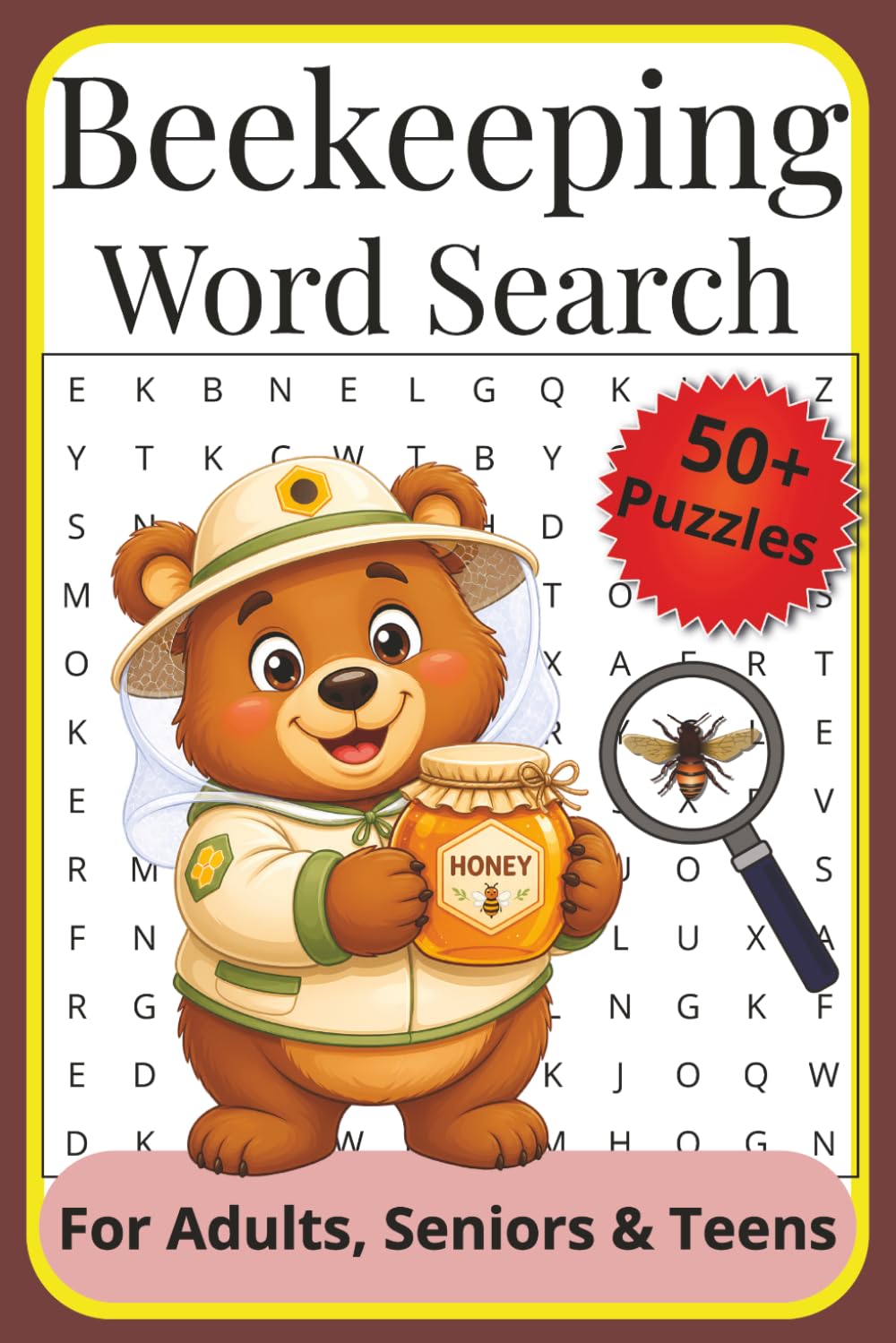 Beekeeping Word Search Puzzle Book: Word Searches with Easy-to-Read Print about Beekeeping, Honey and More | 6x9 Inches, 110 Pages | 50+ Puzzles | Solutions Included