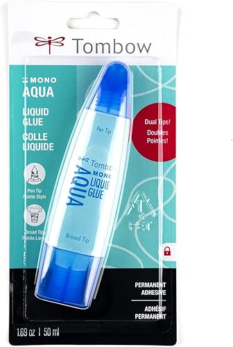 Miniatura 2 de Tombow MONO Aqua - Pegamento líquido permanente, 1.7fl oz, transparente, cardado (62181)