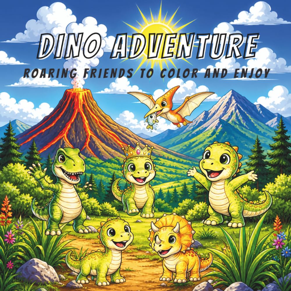 Dino Adventure: Roaring Friends to Color and Enjoy