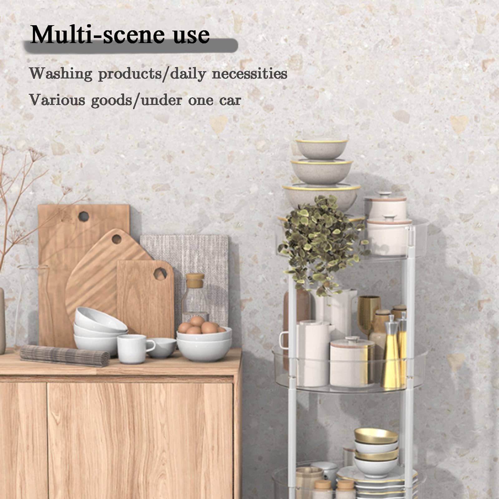 SDdPulse Mensola trasparente impilabile, bianco trasparente, per cucina, dispensa, lavanderia, bagno, armadio, può essere utilizzato per riporre in piccoli spazi (trasparente, 27 x 27 x 90 cm)