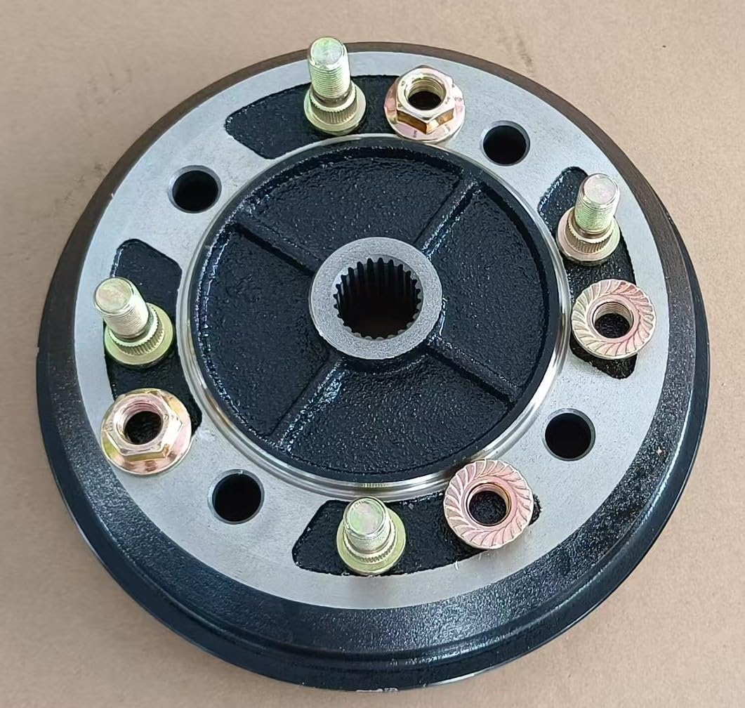Front Wheel Brake Drum Hub 41038-1227 with Lug Bolts Replacement for 1994-2000 Kawasaki Mule 2010 2020 2030 2500 2510 2520 kaf540 KAF950 UTV