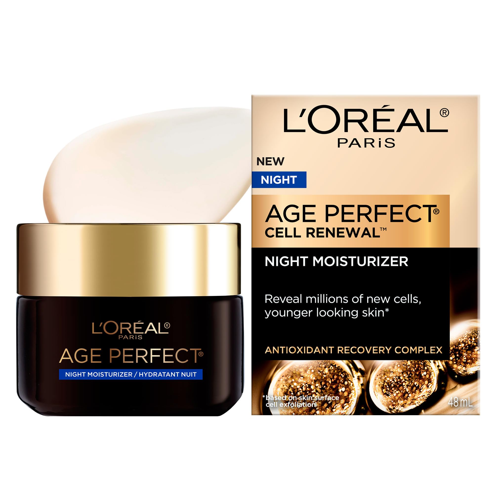 L'Oreal Paris Night Face Moisturizer Cream, Age Perfect Cell