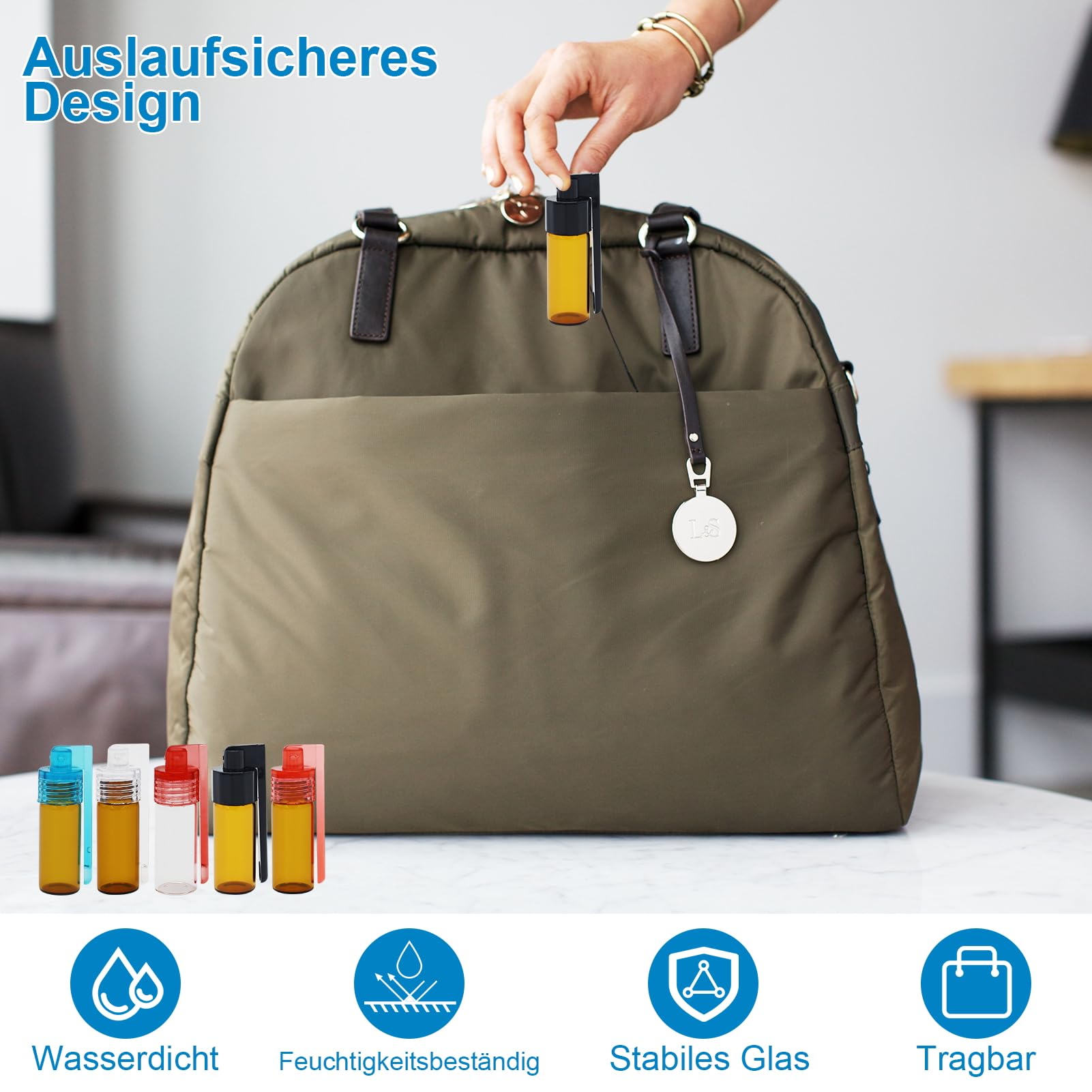 Lot De 5 Boîtes à Tabac à Priser 51mm Avec Cuillère Et Entonnoir - Bouteilles De Rangement Portable Étanchées