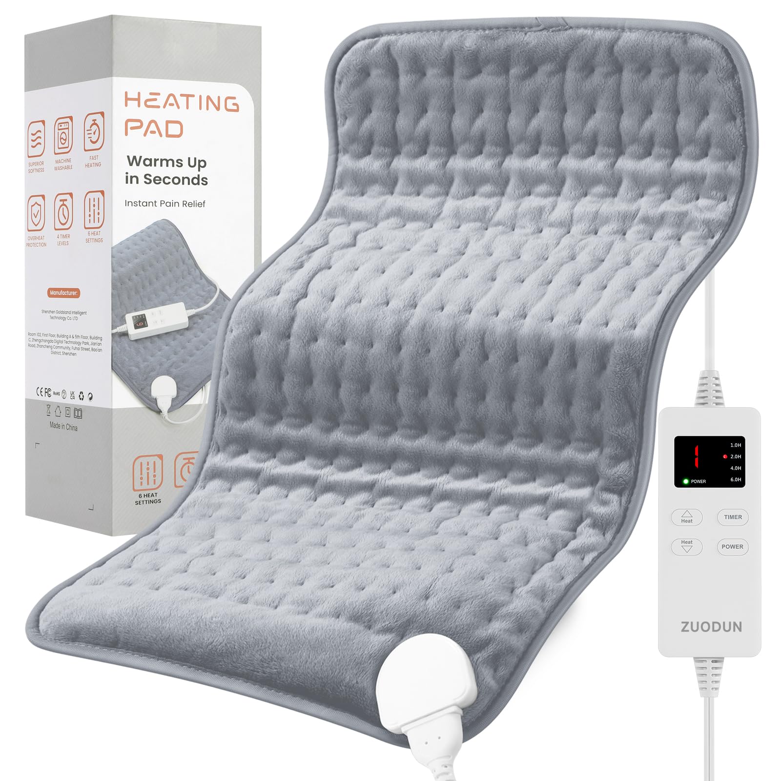Heating Pad for Neck and Shoulder, Electric Heating Pad with Moist Heat Options, Heating Pads for Back Pain, Period Cramps Pain Relief