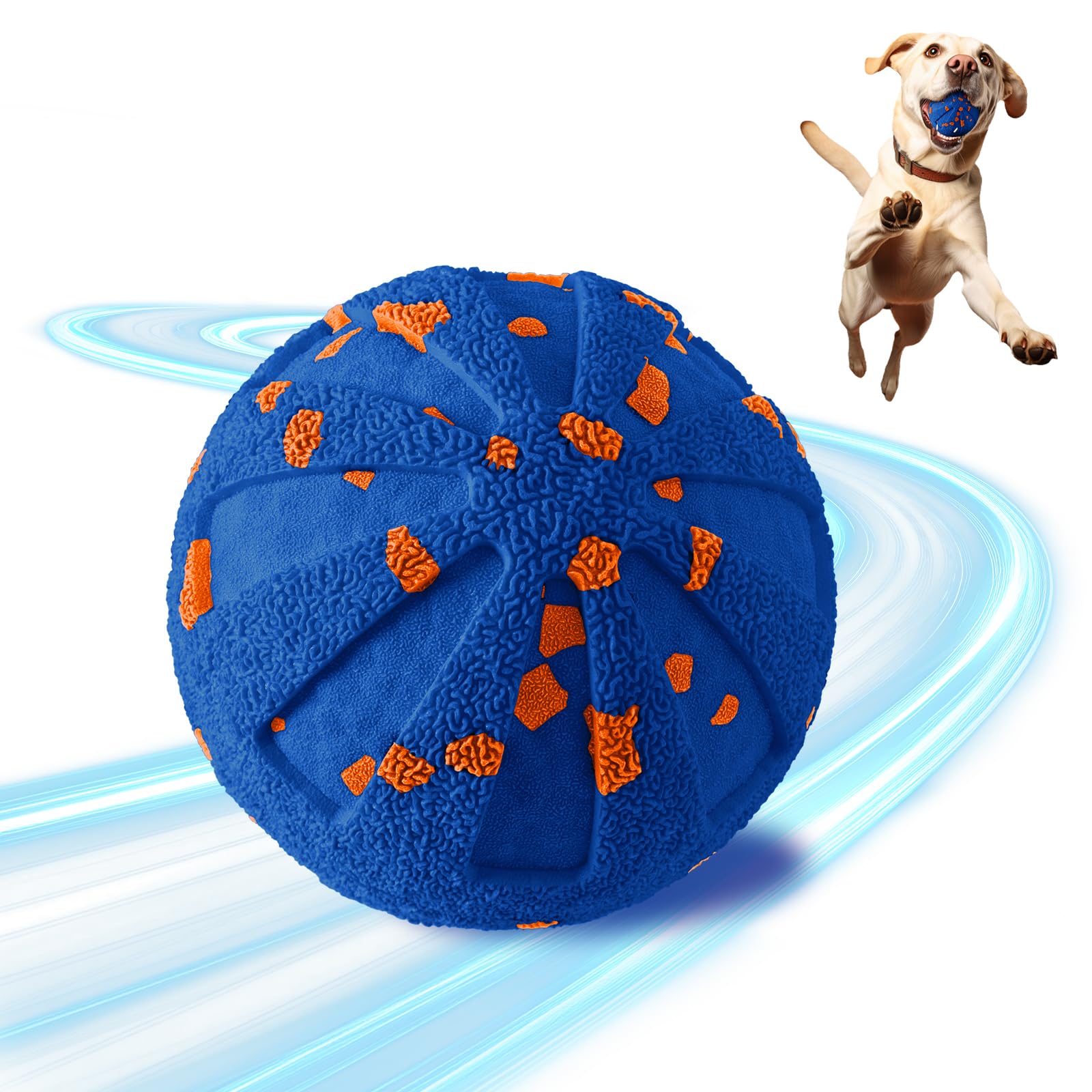 Balle interactive pour chien – Jouet intelligent pour chiens de petite, moyenne et grande taille, mouvement automatique, rotation et rebond, matériau E-TPU, jouets interactifs pour chiens à