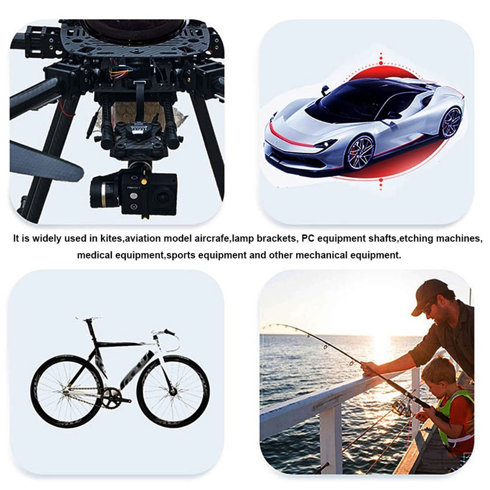 Carbonfaser Rohr 1000mm Länge - 6mm Außendurchmesser Für 3D Drucker & Modellbau