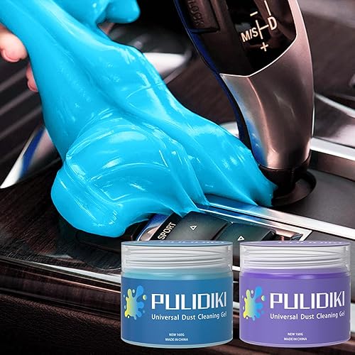 PULIDIKI Kit de detalles de gel de limpieza para automóvil, limpiador de grietas de polvo automotriz para eliminación de detalles interiores de