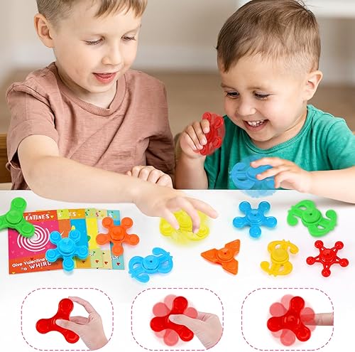 Miniatura 4 de Paquete de 30 juguetes giratorios para la ansiedad, regalos de fiesta de Pascua para niños, rellenos de huevos de Pascua, juguetes pequeños a