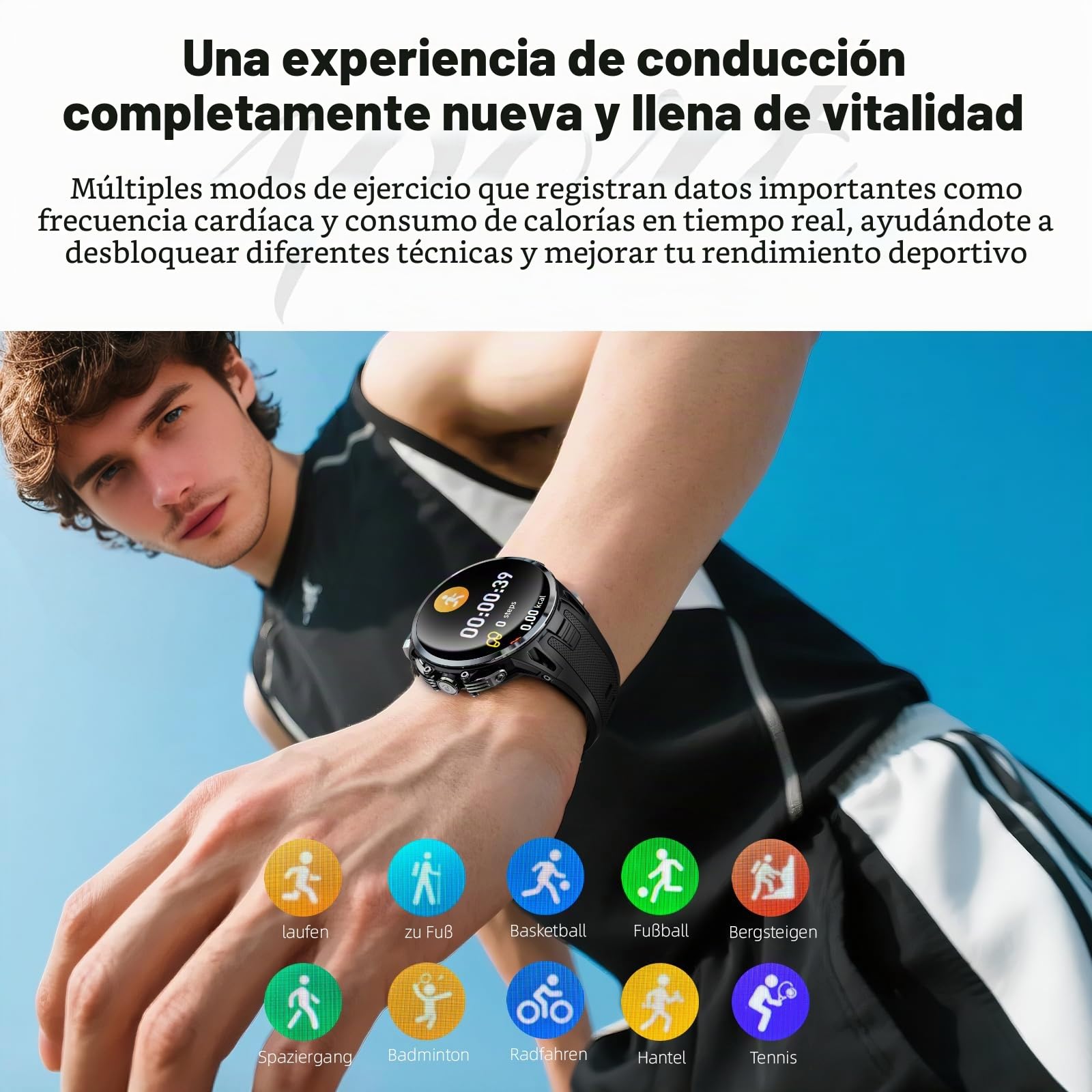 LOKMAT Reloj inteligente Android 4G, pantalla AMOLED de 1,75 pulgadas, 3 GB+32 GB, rastreador de actividad deportiva para hombres y mujeres, con ranura para tarjeta SIM, cámara giratoria, GPS, NFC