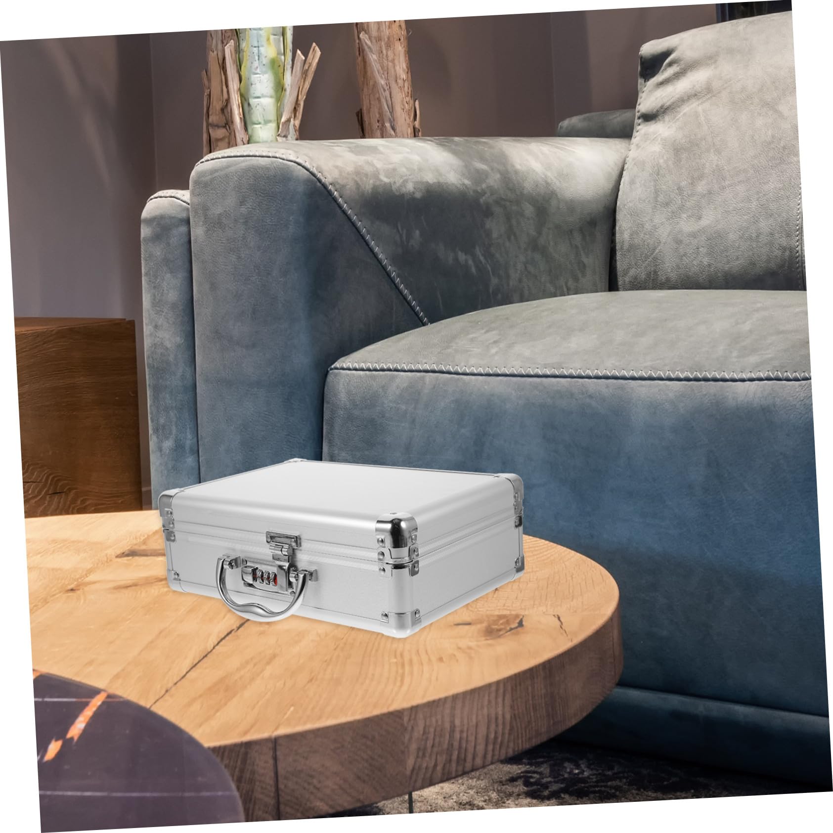 Malette Rigide Outil Aluminium avec Serrure à Code Mallette Portable à Poignée Caisse de Rangement Multifonction pour Outils et Accessoires Valise Compacte pour Usage Intérieur et