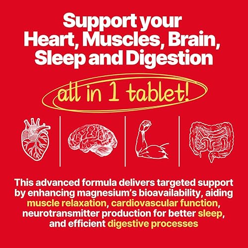 Miniatura 3 de Complejo de magnesio 4X 200 mg + glicinato de magnesio + citrato + B12 alta absorción + taurato + malato + bromelina + colágeno (tipo II) + ácido