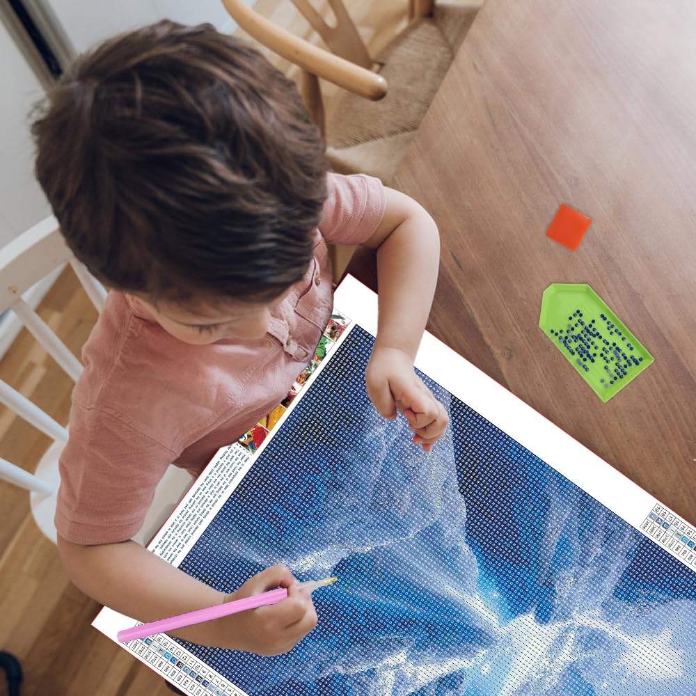 Glvomazty 4 Pezzi Diamond Painting Kit, 5D Kit per Pittura Diamante per Bambini Animale Fai da Te Pittura con Diamanti Decorazione della Parete di