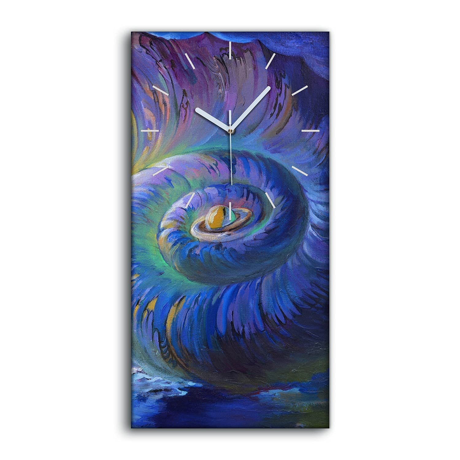 Horloge sur Toile fantastique 30x60cm art mural salon silencieux Coloray