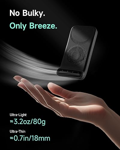 Miniatura 4 de BENEUNDER Magsafe - Ventilador de mano portátil, mini ventilador personal de mano pequeño compatible con anillo magnético para todos los