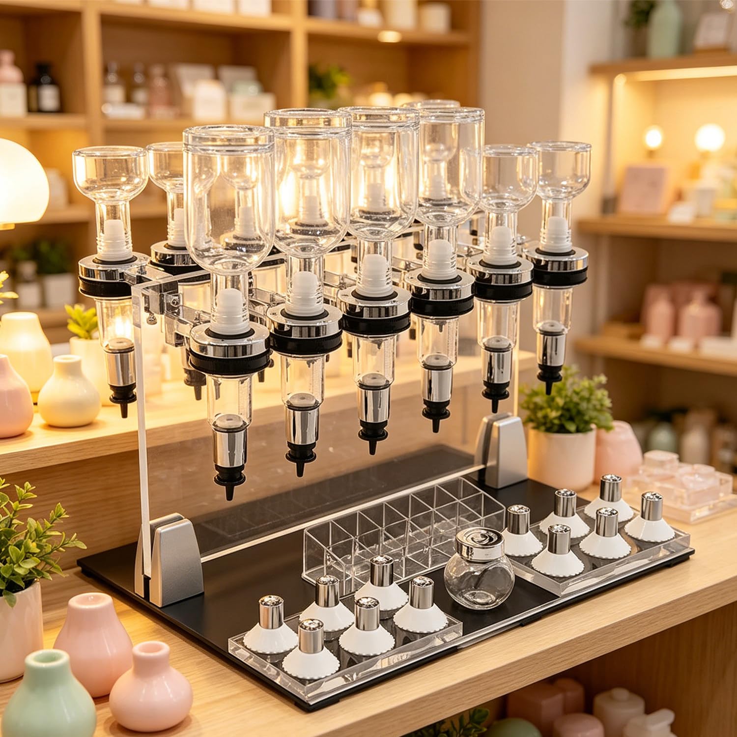 XueFulxion Stable fragrance dispenser tailored for retail stores. Easy manual control and customizable heads make cleaning simple and cut daily expenses. 12heads