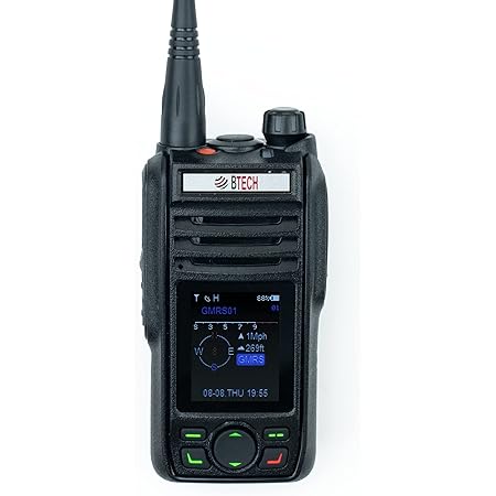 BTECH GMRS-PRO IP67 Waterproof GMRS Two-Way Radio with Bluetooth & GPS, APP Programmable, GMRS Repeater Capable, with Dual Band Scanning Receiver (VHF/UHF); Long Range Two Way Radio