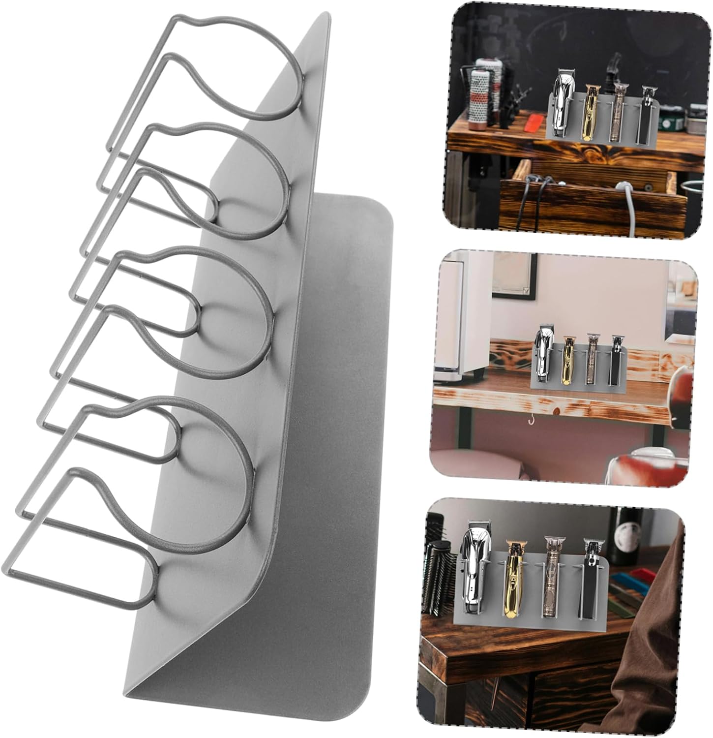 Stainless Steel Hair Clipper Hanger Salon Station for Stylist Barber Tools Organizer Scissor Holder Hair Tools Rack