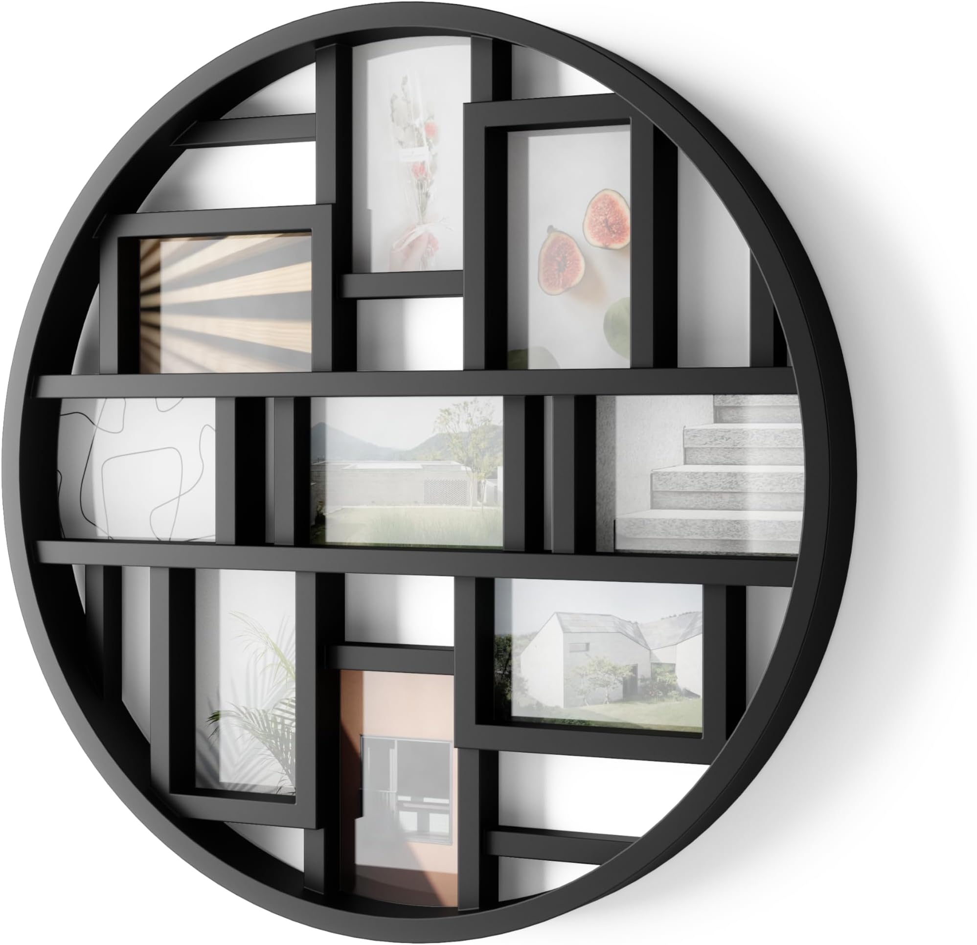 Umbra Luna 9-Opening Collage Wall Frame (58.42 cm x 6.35 cm x 58.42 cm, Black)
