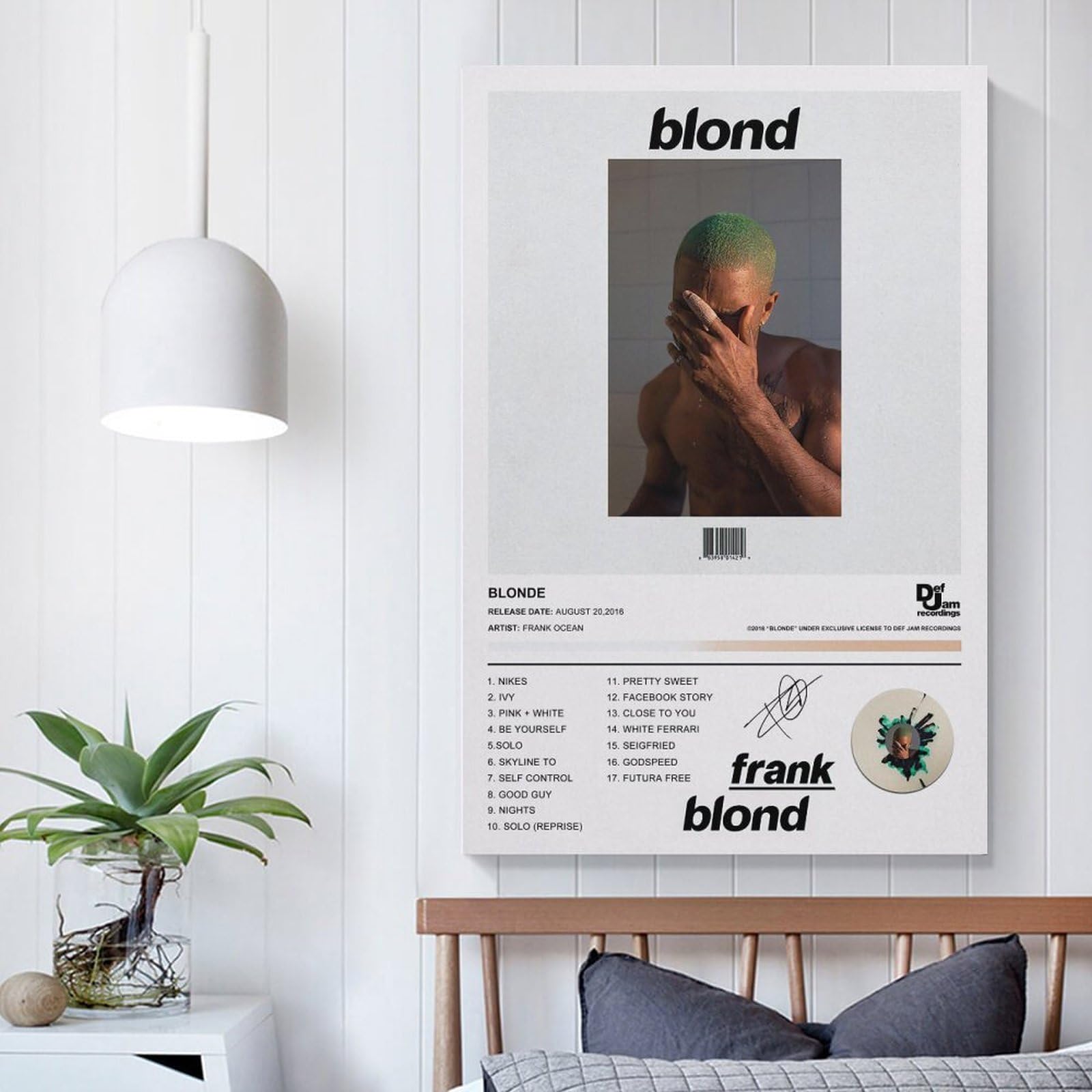 Amazon.com: BATWHO Frank Ocean Poster BLONDE Album Canvas Poster