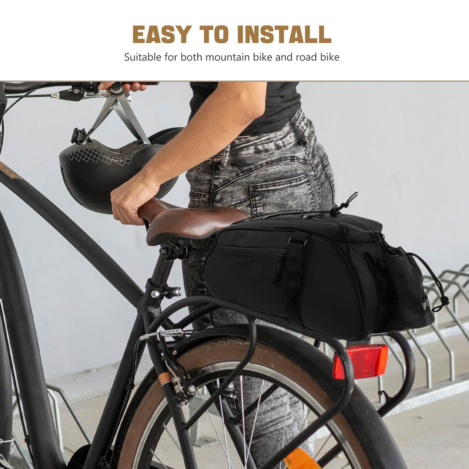 Borsa Posteriore per Bici Grande capacità Borsa Laterale per Portapacchi Posteriore e Ciclismo Resistente alla Pioggia per Viaggi e Pendolarismo