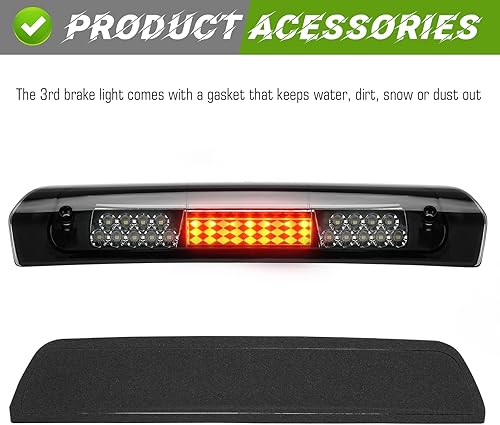 Miniatura 10 de Tercera luz de freno LED para Dodge Ram 1500 2002-2008, para Dodge Ram 2500 3500 2003-2009, lámpara de carga trasera, luz de freno de montaje alto,